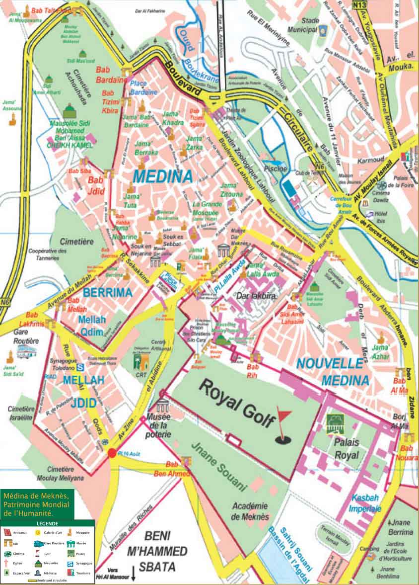 Plan Médina Meknès