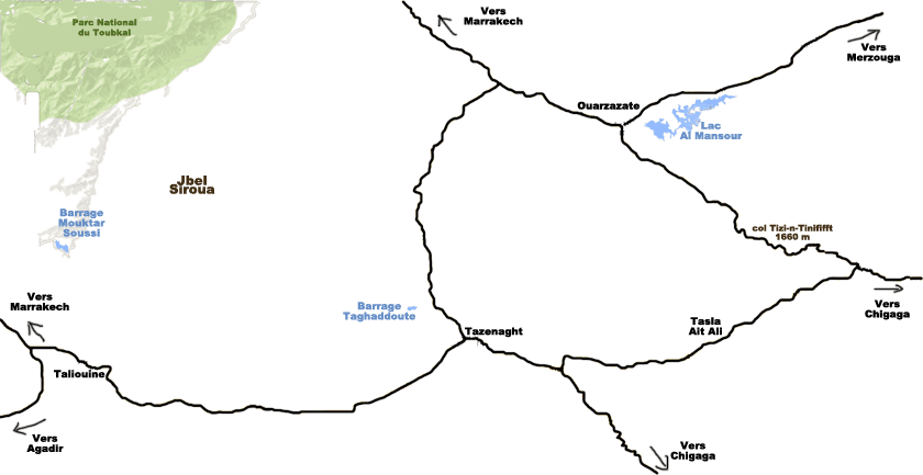 région ouest de Ouarzazate